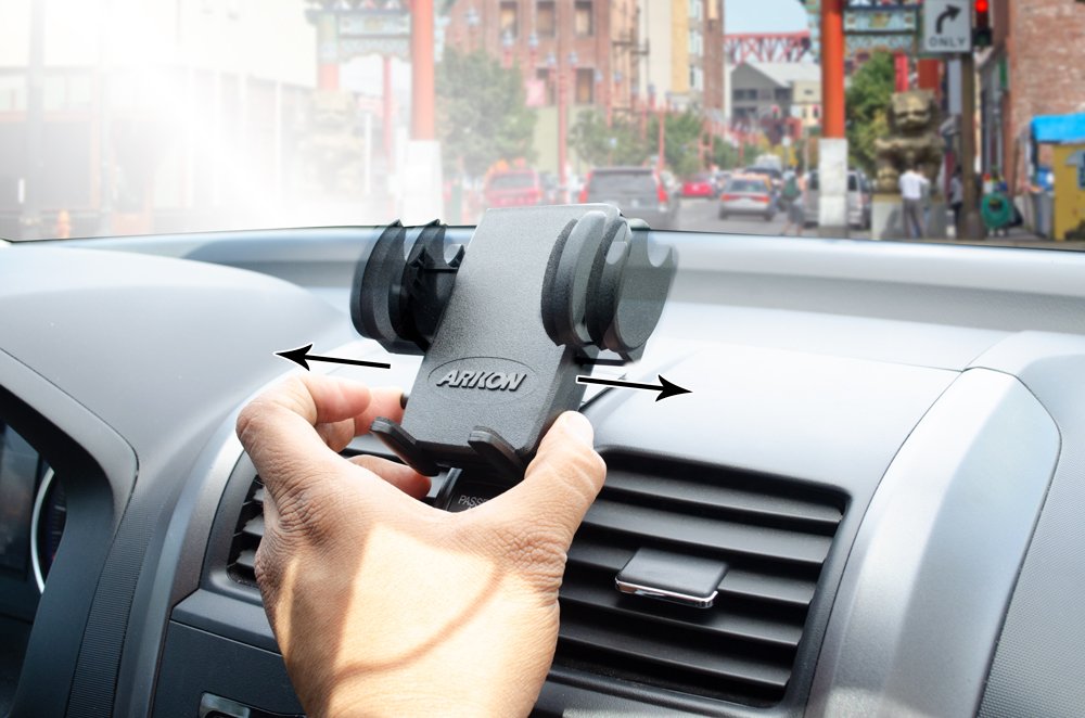 ARKON Mounts Mega Grip Car Phone Holder with Adhesive Mount | for Cars & Trucks | Designed for Phones | Powerful Adhesive Mount | Compatible