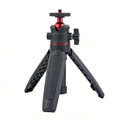 Mini Desktop Tripod for Camera Compact 1/4 Screw Handheld Selfie Stick & Extendable Desktop Vlogging Stand Compatible with DJI OSMO Pocket Insta 360