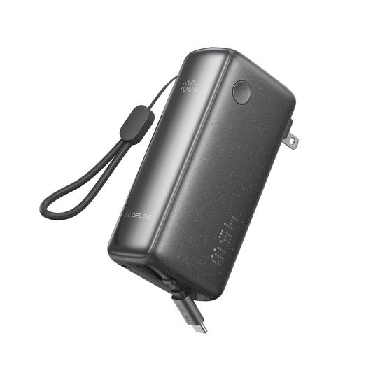 EF ECOFLOW Rapid 45W Power Bank 3-in-1 Portable Charger with Foldable Wall Plug, USB C 2.3ft Cable And USB-C Port,10000mAh Battery Bank Fast Charging