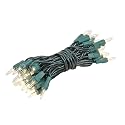 Novelty Lights 13.5 Feet 35 Bulb Clear Mini Light String on Green Wire, Non-Connectable Incandescent Fairy Lights for Bottles and Crafts, 4" Bulb