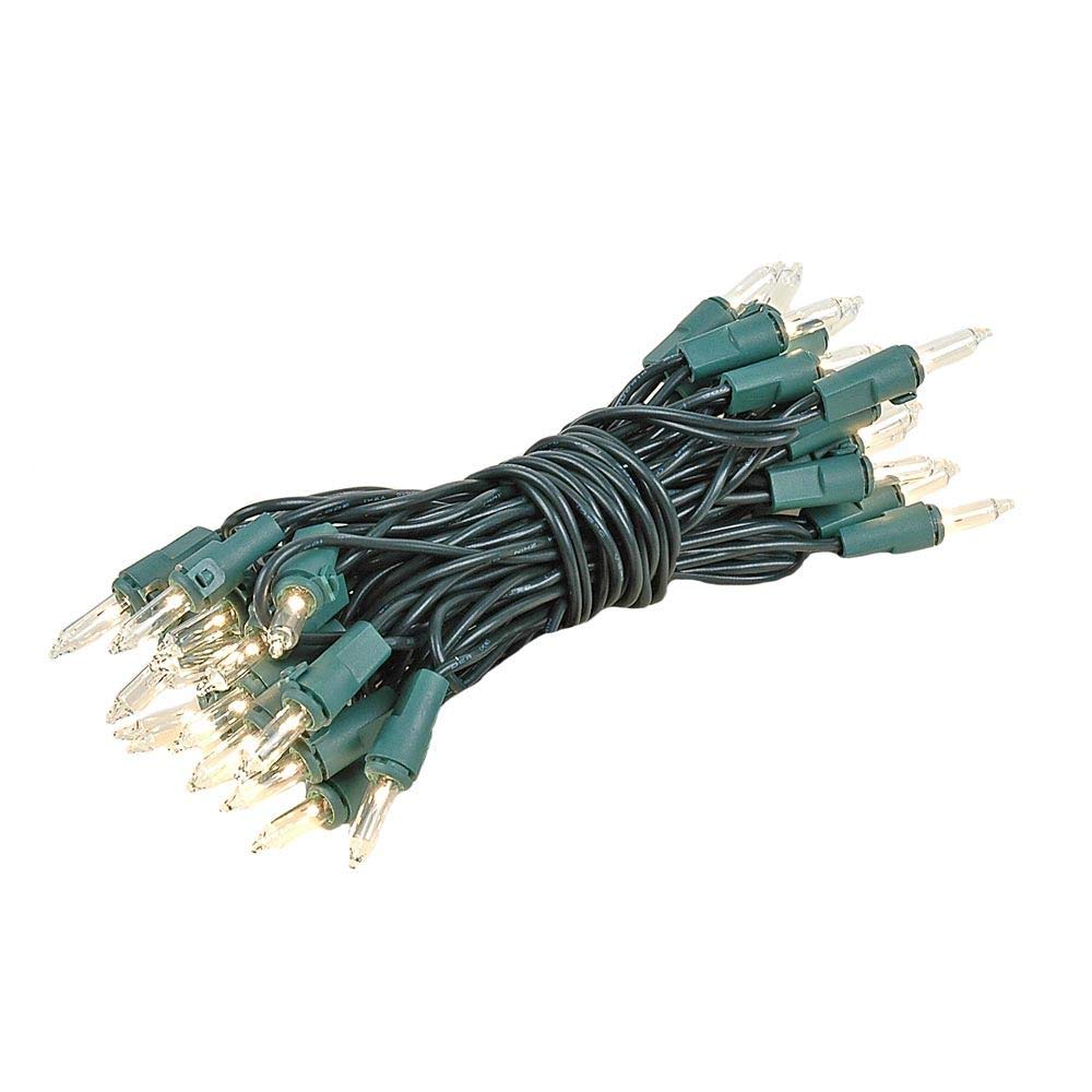 Novelty Lights 13.5 Feet 35 Bulb Clear Mini Light String on Green Wire, Non-Connectable Incandescent Fairy Lights for Bottles and Crafts, 4" Bulb