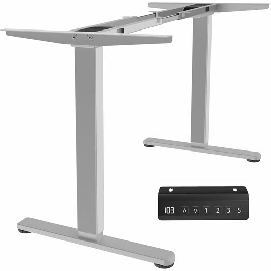 VIVO Heavy Duty Dual Motor Electric Sit Stand Desk Frame, 220 lbs Capacity up to 85" x 43" Tops, Memory Controller Height Adjustable Frame Only, Gray