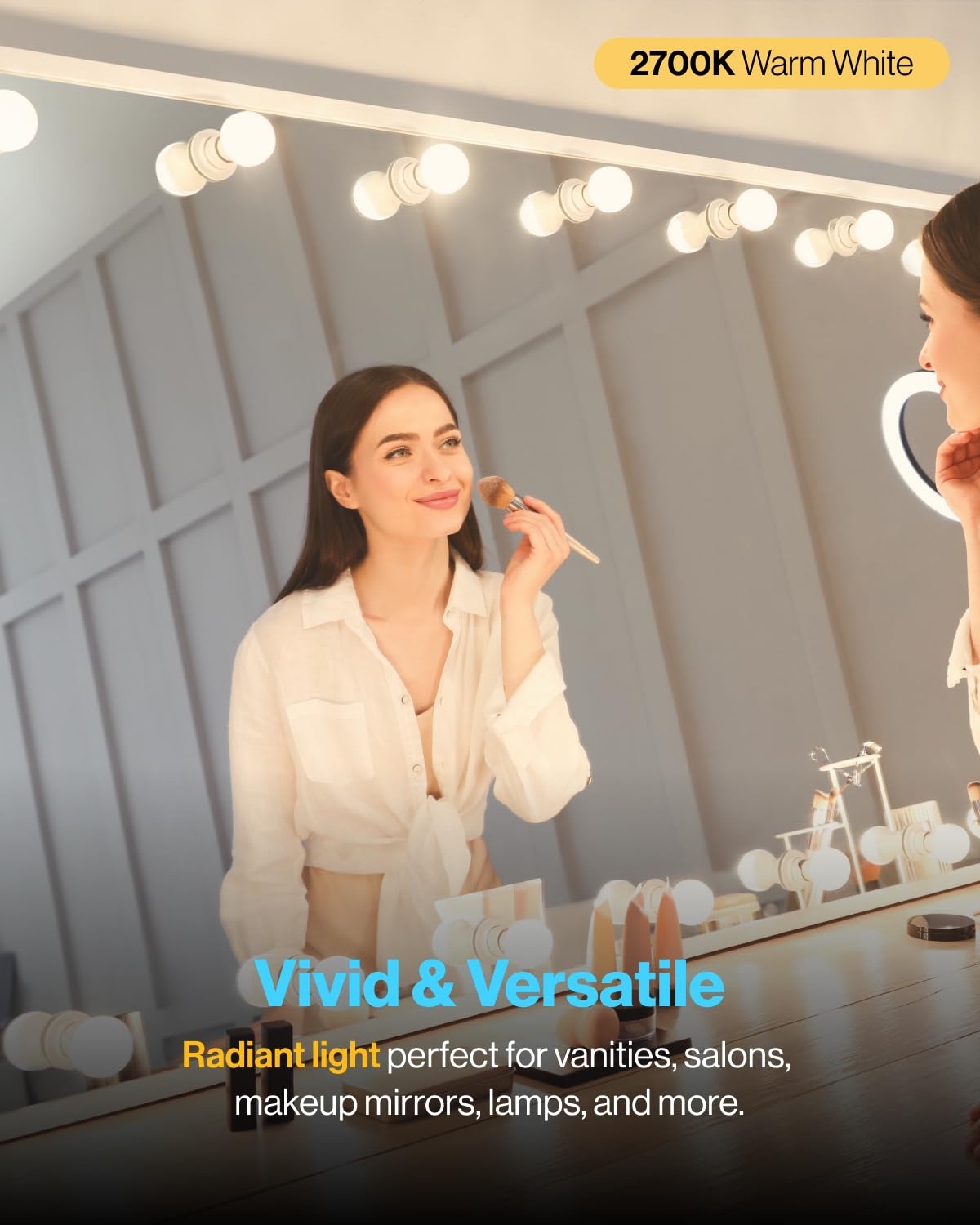 Sunco 12 Pack G25 LED Light Bulb, Globe, Vanity Bathroom Mirror, 6W=40W
