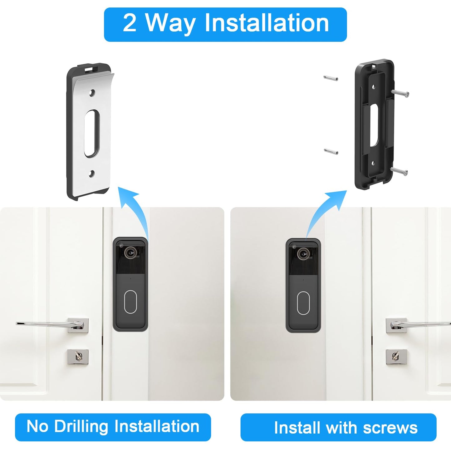 Blink Doorbell Mount for All-new Blink Video Doorbell(2nd Gen), No-Drilling Blink Mount Bracket, Easy Installation for Blink Doorbell Camera Security