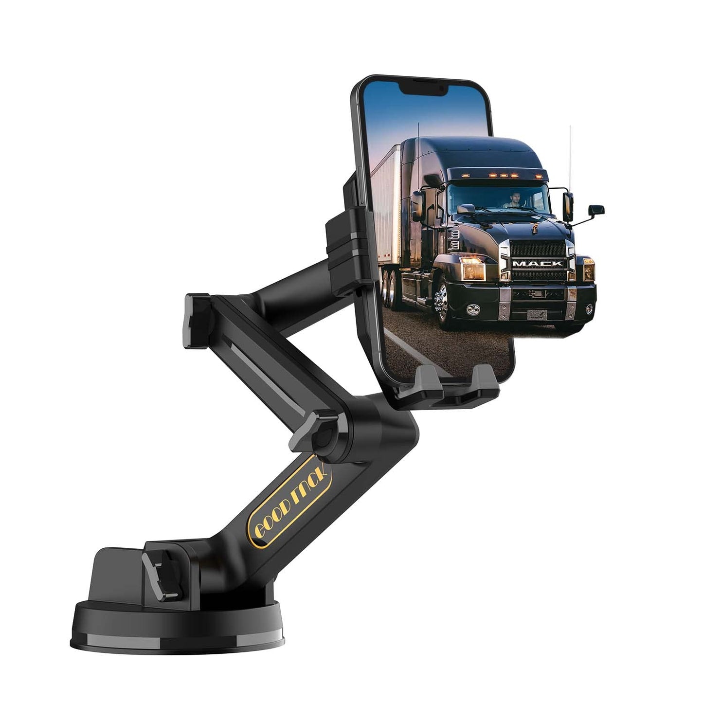 WUITIN Truck Phone Holder Mount,Car Phone Holder,Dashboard Windshield Phone Holder 16.9 inch Long Arm,Super Suction Cup Compatible with Pickup