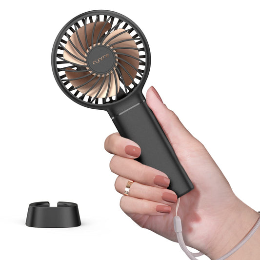 OUTXE Funme Mini Handheld Fan 3500mAh, Small Personal Portable USB Rechargeable Makeup Eyelash Beauty Fan for Women Girls Black