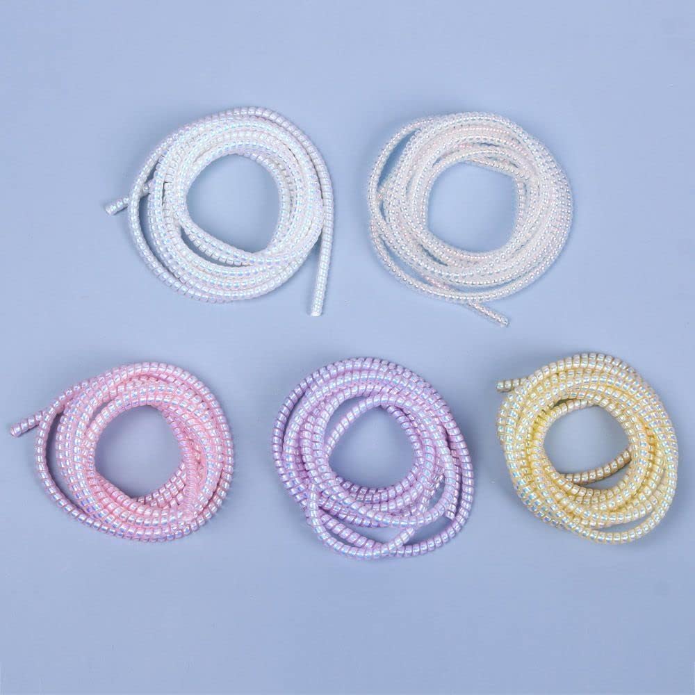 2Pcs Spiral Cable Protector, Chargers Cable Protector Data Cable Protect Sleeve Charger Cover, Headphone Cable Saver for Phone Earphone USB Data Cable