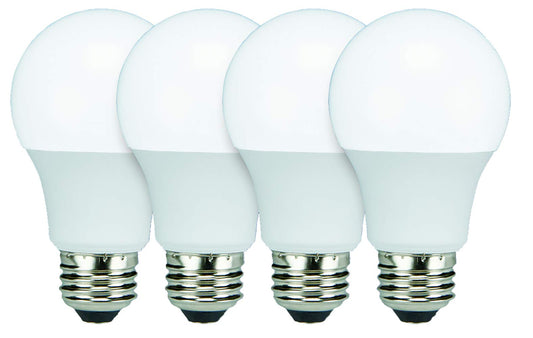 TCP LED 60 Watt Equivalent A19 | 4 Pack | Cool White (4100K) Shatter Resistent | 800 Lumens | 15,000 Hours | Dimmable Light Bulbs