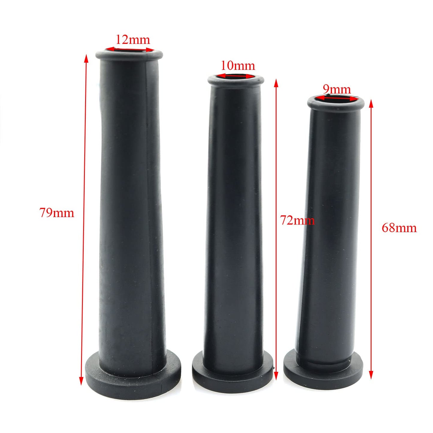 PZRT 3pcs Cord Boot Protector Power Cable Protective Sleeve Cable Sleeve Hose for Dia. 7/9/10mm Wire