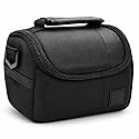eCostConnection Small Padded Camera Bag with Shoulder Strap - Compact DSLR & Mirrorless Camera Carrying Case, Lightweight Protective Crossbody Case