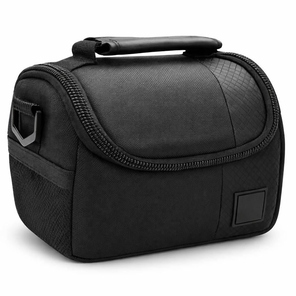 eCostConnection Small Soft Padded Camera Equipment Bag/Case For Canon, Nikon, Sony, Samsung, Olympus, Pentax, Panasonic & More… + Microfiber Cloth