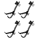 QWORK Drum Microphone Clips, 4 Pack, Black Metal