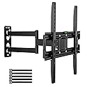 Full Motion TV Wall Mount - Swivel and Tilt 10~10° for Most 32-65 Inch Flat Screen TV - Articulating Tilt 3 Arms - Double Pendulum Large Base TV Stand