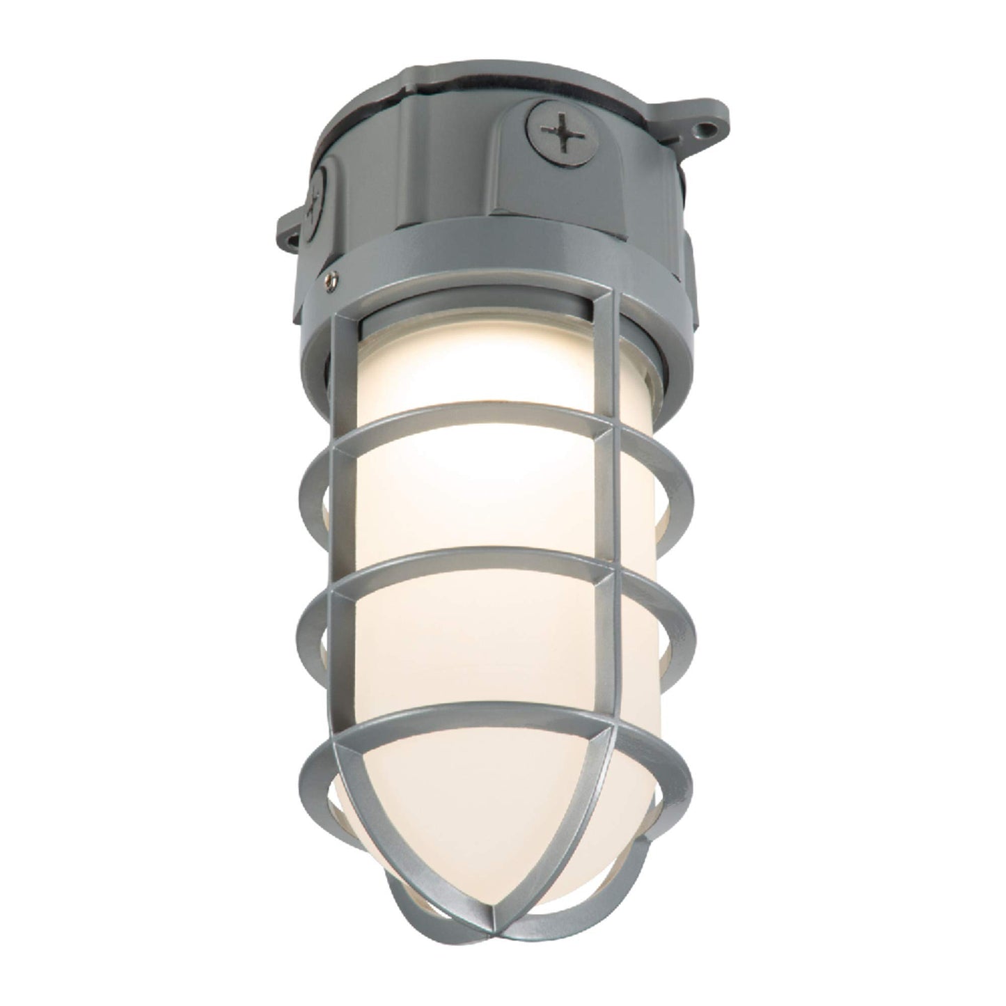 HALO All Pro VT1730 All-Pro Gray Outdoor Integrated Vapor Tight Wall or Ceiling Mount LED Flood Light, White