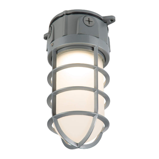 HALO All Pro VT1730 All-Pro Gray Outdoor Integrated Vapor Tight Wall or Ceiling Mount LED Flood Light, White