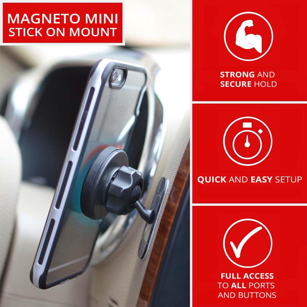 Tackform Magnetic Phone Holder [Tack Mount ] V.2.0 w/N52 Magnets [ for Car, Kitchen, Bedside, Bathroom ] Stick On Dash Mount with Authentic 3M Sticky