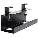 VIVO No Drill Clamp-on 17 inch Power Strip Cable Management Tray, Under Standing Desk Steel Cord Organizer, Black, DESK-CM6L-B