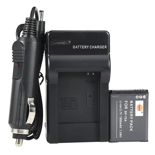 DSTE Replacement for BP-70A Battery + DC97 Travel and Car Charger Adapter Compatible Samsung ST95 ST100 ST6500 SL50 SL600 TL205 WB30F WB35F DV150F
