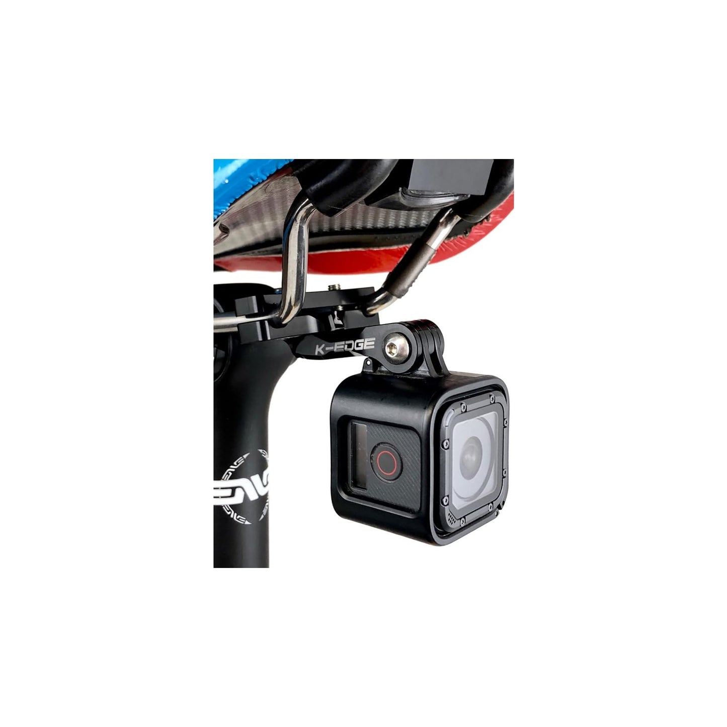 K-Edge | Go Big Saddle Rail Mount | for GoPro, Garmin and Shimano Cameras | Black Anodize