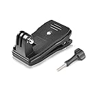 Anti-Slide 360° Rotary Action Cam Sports Camera Quick Clip Backpack Strap Mount Clamp Holder for GoPro DJI OSMO Travel Vlogging