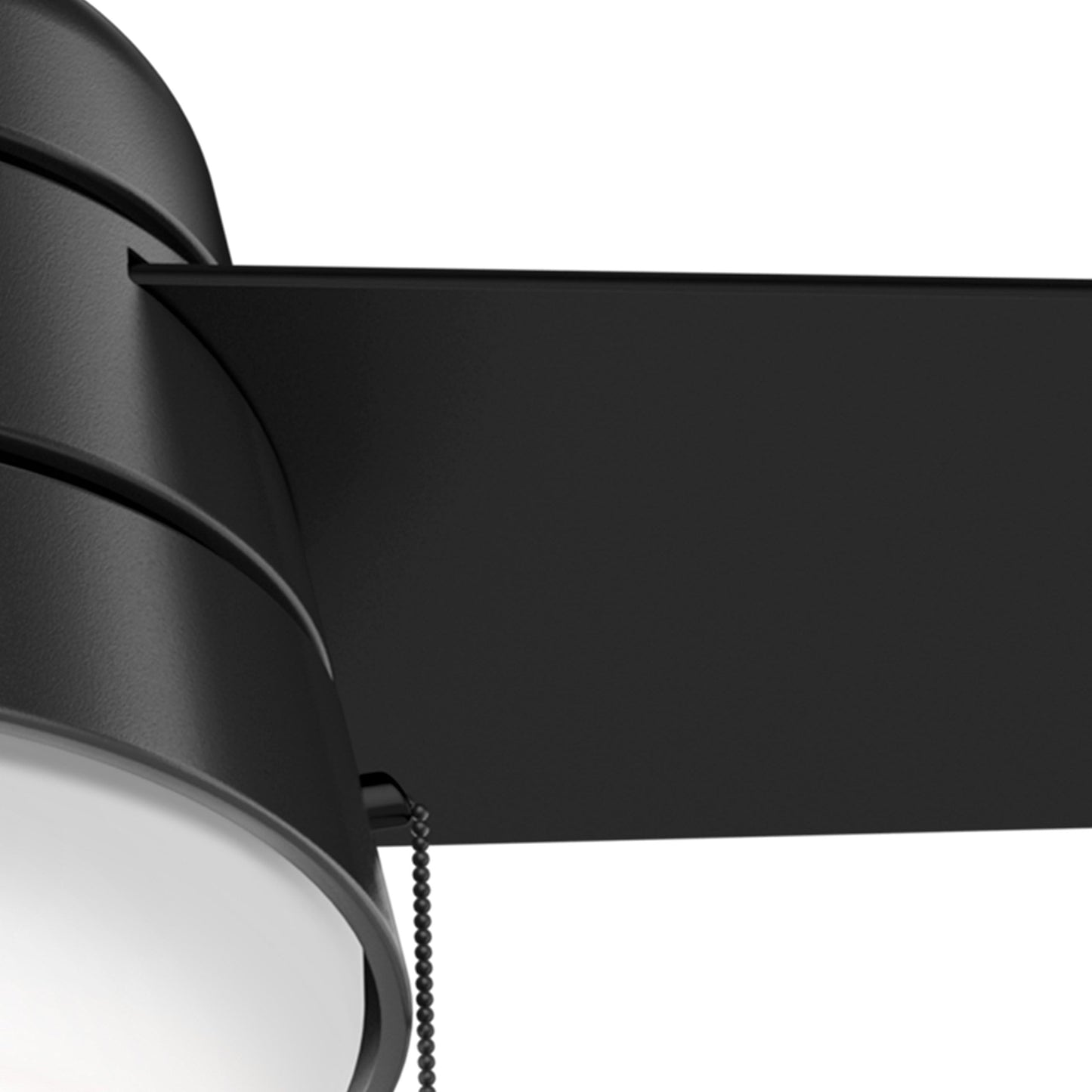 Hunter Fan 36 Inch Matte Black Indoor Ceiling Fan with Light and Pull Chain for Bedroom, Kitchen, Living Room (Renewed)