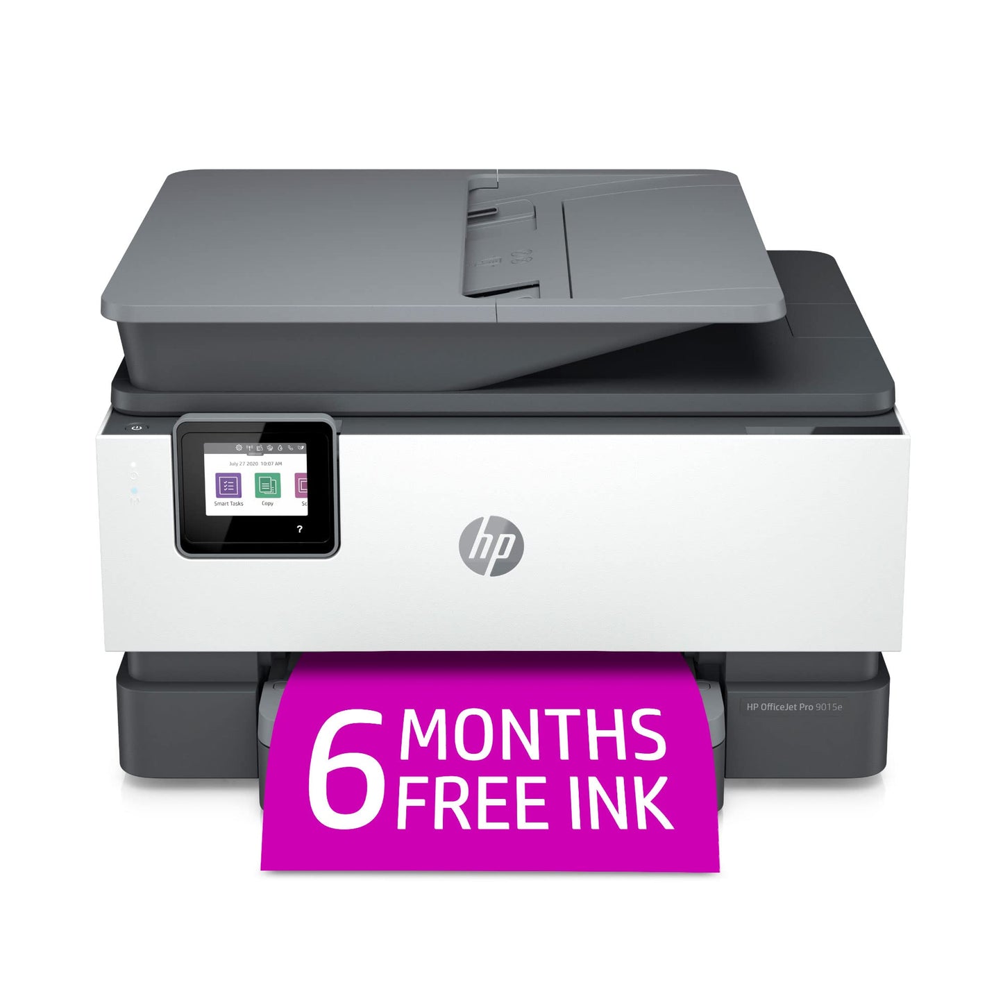 HP OfficeJet Pro 9015e Wireless Color All-in-One Printer with 6 Months Free Ink, Gray (1G5L3A) (Renewed Premium)