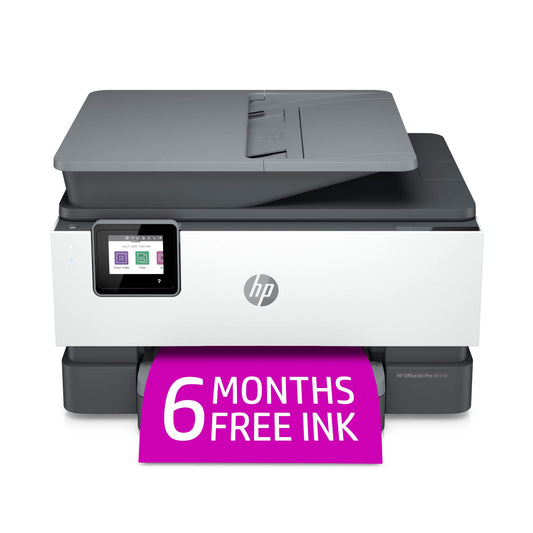 HP OfficeJet Pro 9015e Wireless Color All-in-One Printer with 6 Months Free Ink, Gray (1G5L3A) (Renewed Premium)