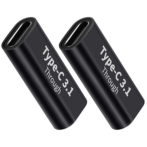 BOLS USB C Female-to-Female Adapter(2 pcs), Supports Fast Charging and Data Transfer Extension, up to 10GBbps Rate…