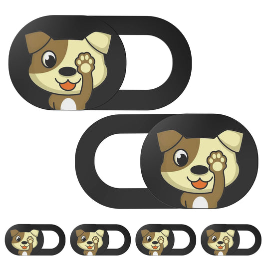 Toojcc Cute Dog Webcam Cover Slide, 6 Pack Laptop Camera Cover, Ultra Thin Privacy Shutter for Computer, Tablet & Phone, Cute Laptop Accessories