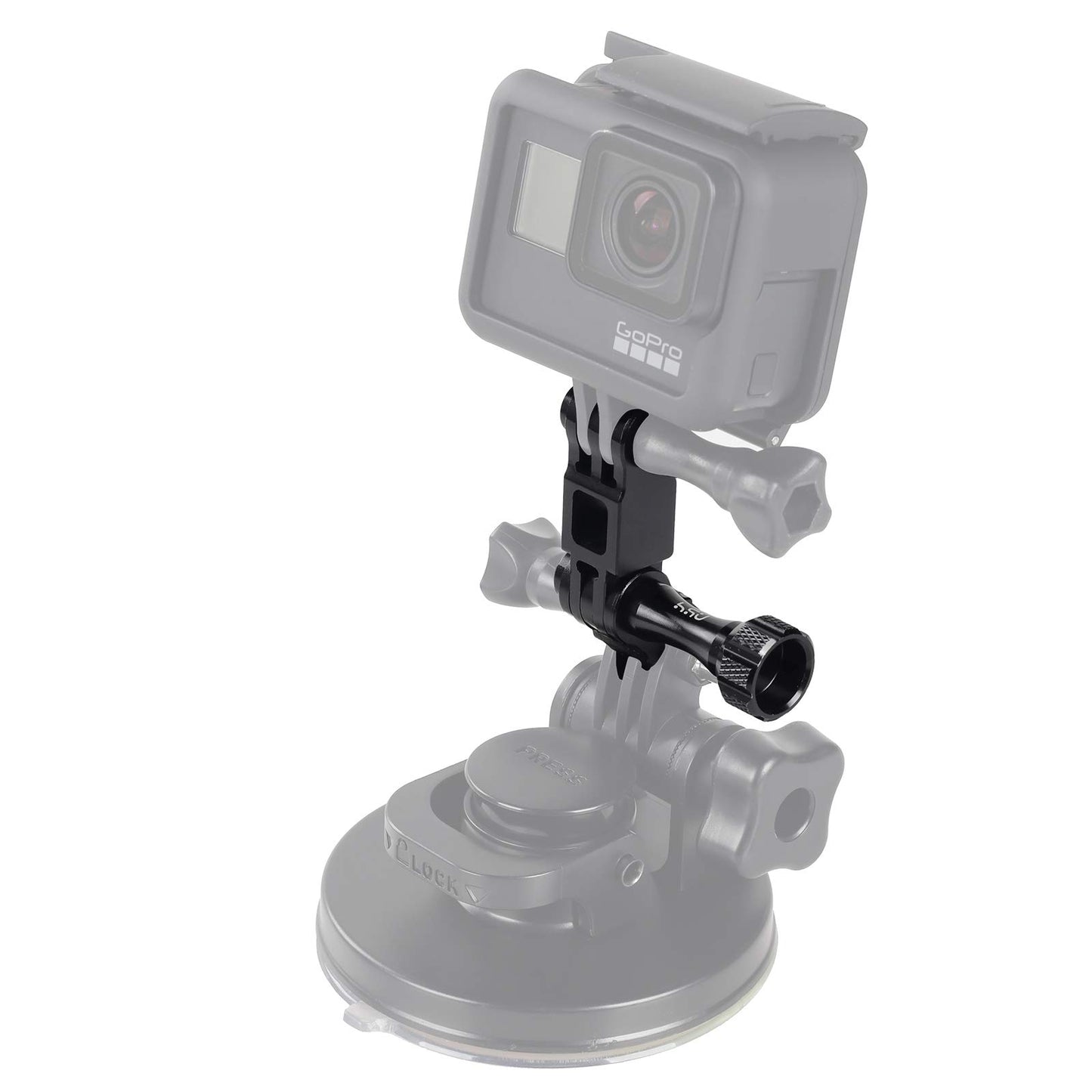 HSU Aluminum Extension Arm for GoPro Hero 13/12, Metal Adjust Arm Straight Joints Mount, Same Direction Straight Joints Mount for Go Pro Hero