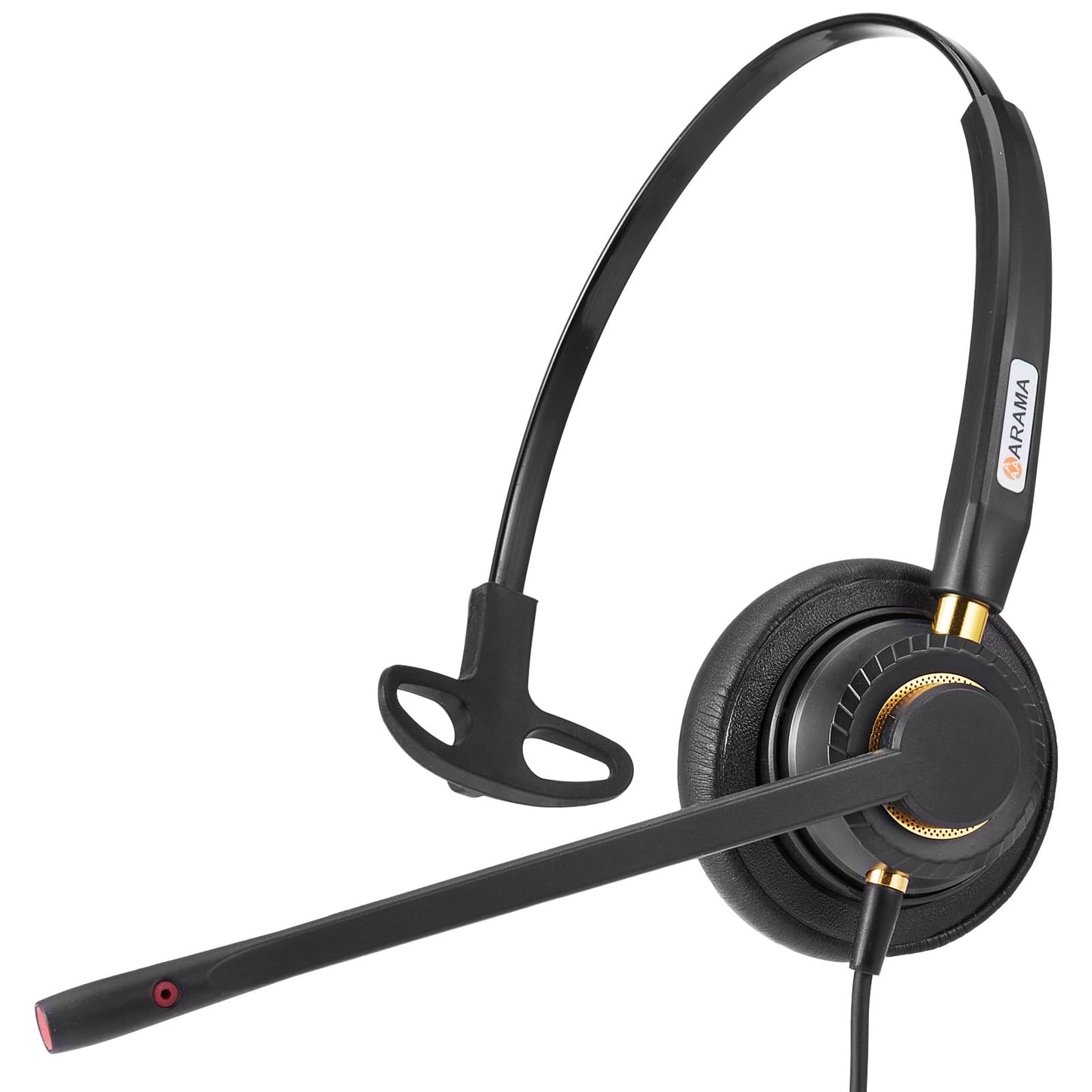 Arama Yealink Phone Headset with Mute Switch, RJ9 Office Telephone Headsets with Mic Noise Cancelling Compatible with Yealink VoIP Phone T21P T42S