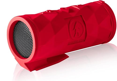 Outdoor Tech - Buckshot 2.0 Bluetooth Speaker, Red - Portable Speaker, Rugged Waterproof Wireless - Perfect for Biking, Boats, Camping, Hiking, Pool