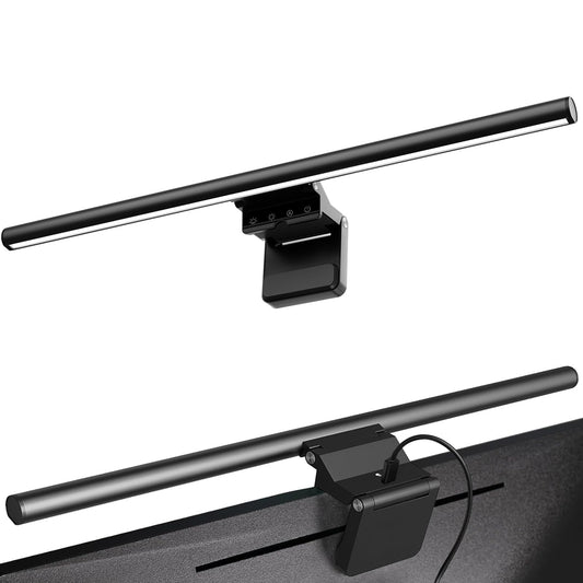 Monitor Light Bar 19.7”, No-Glare Asymmetric Screen Lamp, Auto-Dimming, CRI Ra97, 2700K-6500K & Stepless Dimming, Touch Control, Includes 5V/2A
