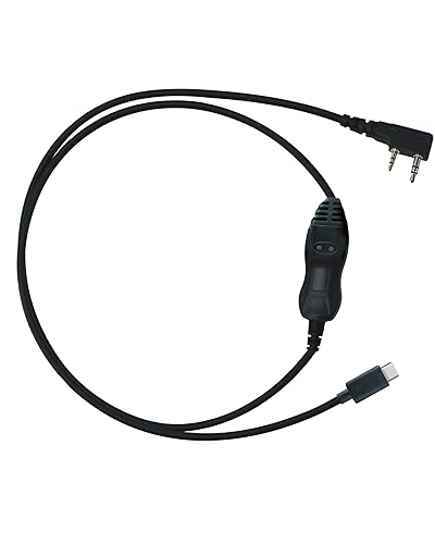 BTECH PC03 USB-C Programming Cable - FTDI Chipset for Baofeng & Kenwood K1 2 Pin Two-Way Radios | Compatible with Windows, Mac, and Linux | Easy