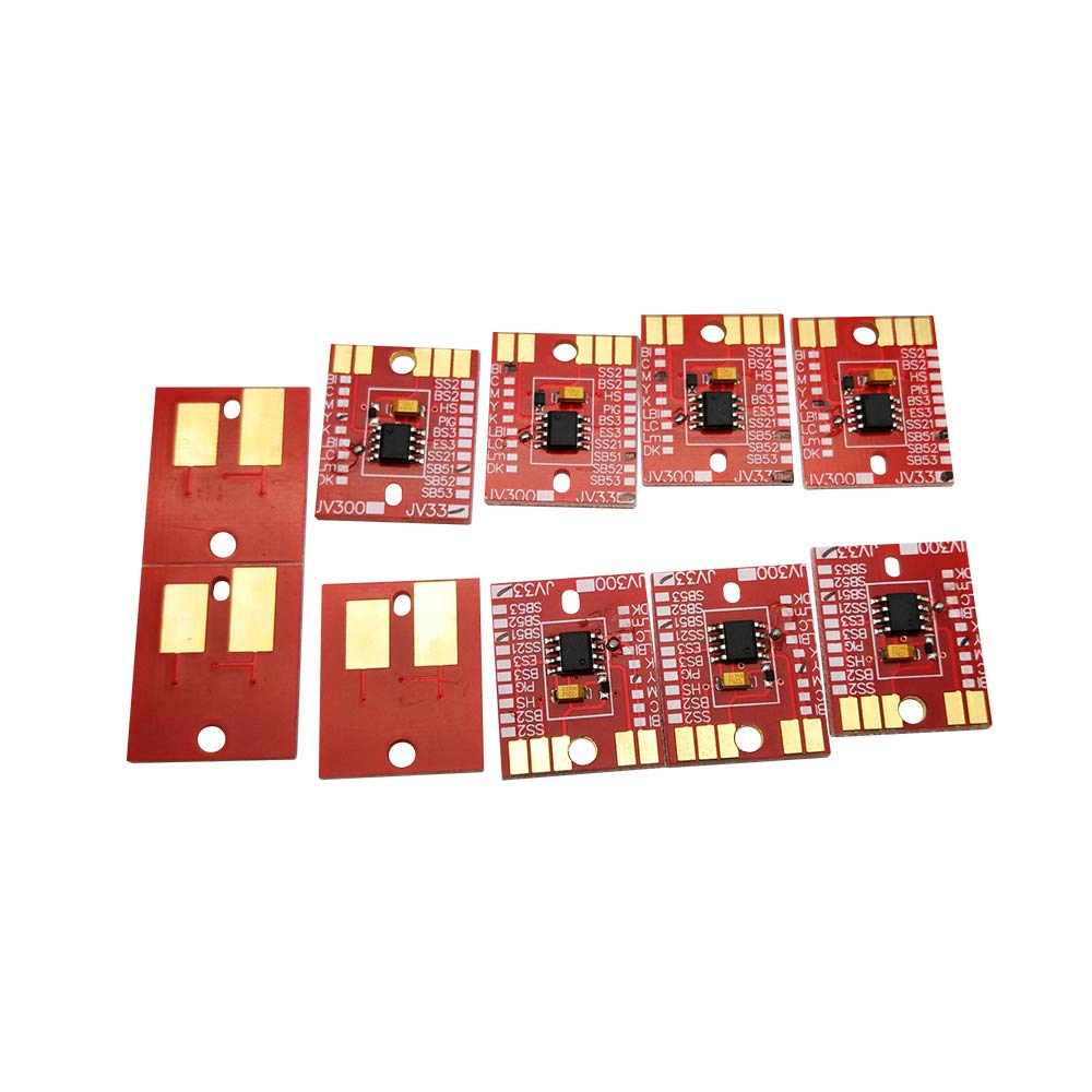Ubrand Permanent Chip Compatible with Mimaki JV33 SB51 Cartridge 4 Colors CMYK