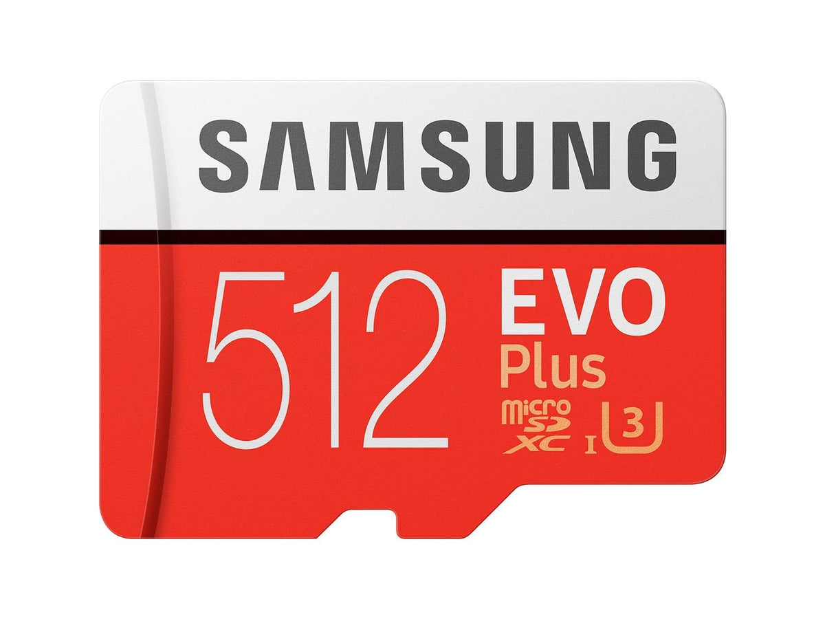 Samsung EVO Plus 512 GB microSDXC UHS-I U3 100 MB/s Full HD & 4K UHD Memory Card with Adapter (MB-MC512GA)