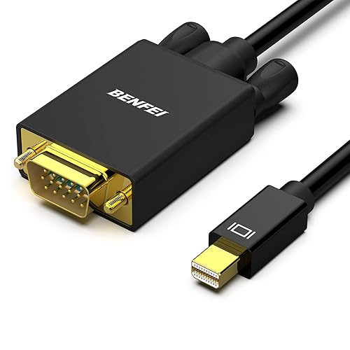 BENFEI Mini Displayport to VGA Cable, 1.8M Thunderbolt to VGA Gold-Plated Cord Compatible for MacBook Air 2010-2017, MacBook Pro 2010-2015,Mac mini