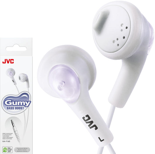 JVC HAF160W JVC HAF160W Gumy Ear Bud Headphone White