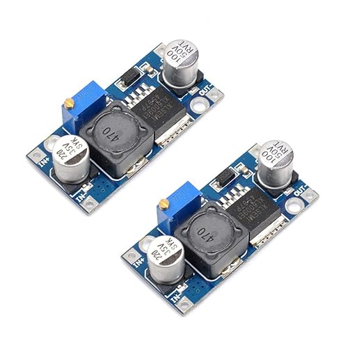 Oiyagai 2-Pack XL6009 DC-DC Adjustable Boost Converter Module, 3-32V to 5-35V, 4A, 400kHz Step-Up Power Supply for DIY Electronics, Solar, RC Projects