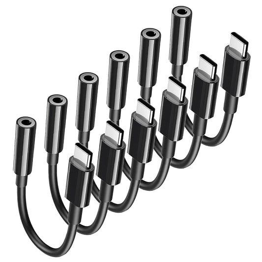 USB C to 3.5mm Headphone Jack Adapter Type C Audio Aux Cable Dongle Compatible with iPhone 16/15/15 Plus/15 Pro/15 Pro Max/iPad/Pixel, Samsung Galaxy