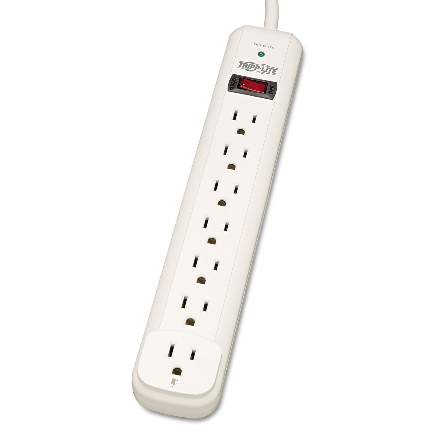 Tripp Lite TLP725 TLP725 Surge Suppressor, 7 Outlets, 25 ft Cord, 1080 Joules, Light Gray