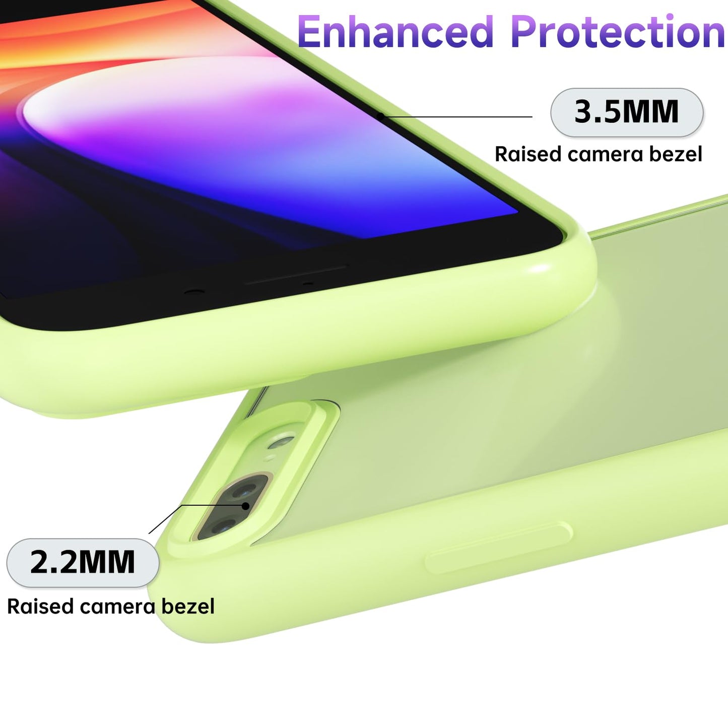 oakxco Thin Slim Clear case for iPhone 15 Plus/ 14 Plus, Transparent Hybrid Hard Shell Plastic & Soft Silicone Rubber Bumper, Non-Yellow Acrylic