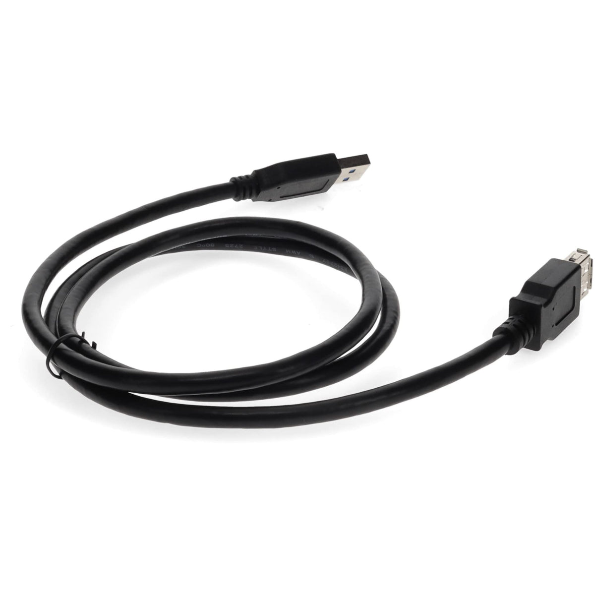 AddOn 2m USB 2.0 (A) Male to Male Black Cable