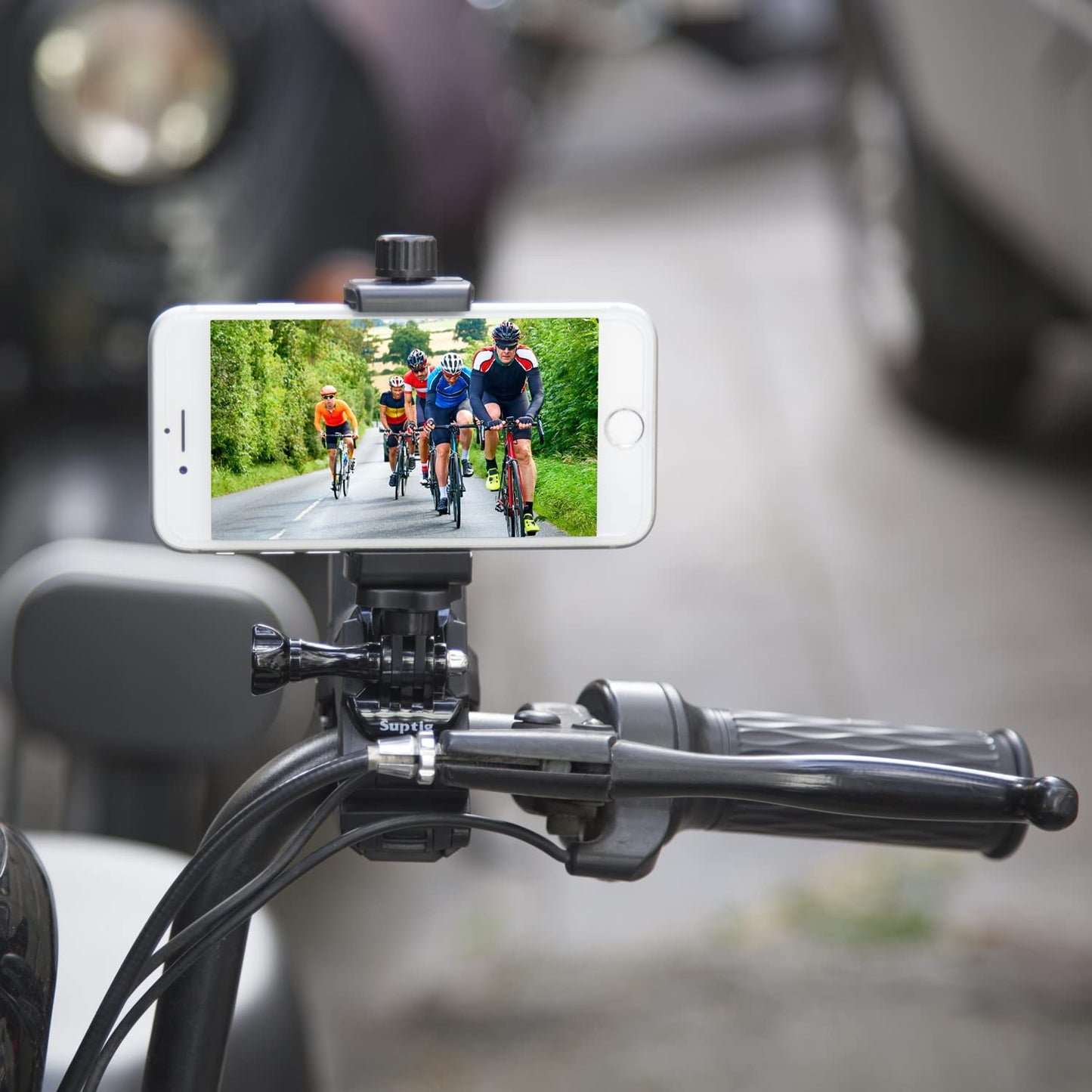 Suptig Phone Holder Desk Gooseneck Mount, Cell Phone Clamp Clip for Pole, Mount Stand, Compatible for iPhone 17 iPhone 16 Plus 15 Pro 14 Plus Xs Max