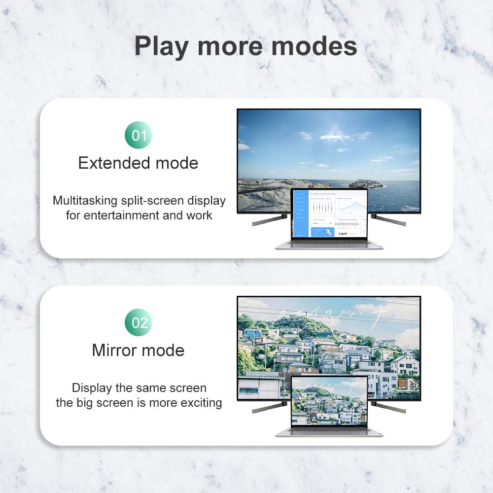 ConnBull DisplayPort to HDMI Adapter 8K, Uni-Directional DP 1.4 to HDMI 2.1 Screen (Male to Female) Cable Support 8K@60Hz/4K@120Hz Display for HP
