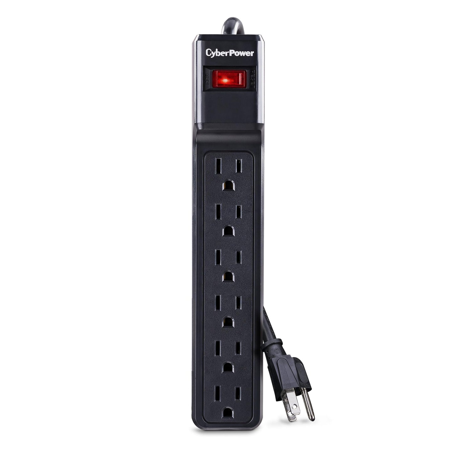 CyberPower CSB604 Essential Surge Protector, 900J/125V, 6 Outlets, 4ft Power Cord, Black