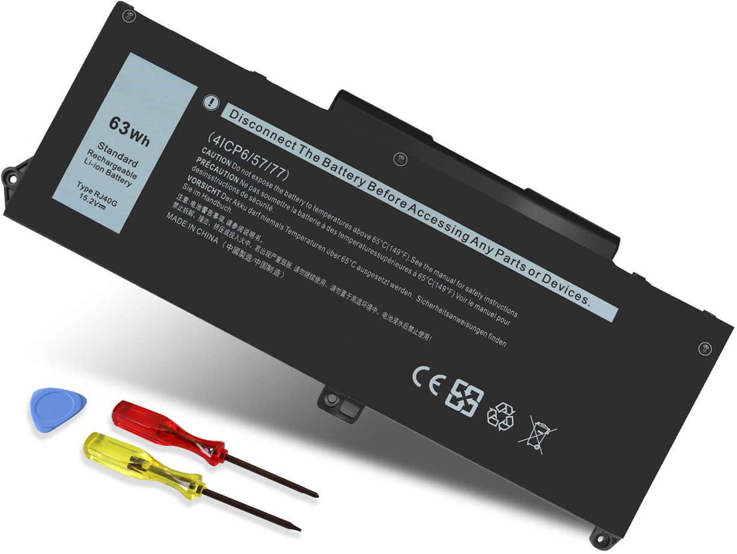 DMKAOLLK 63WH RJ40G Battery for Dell Latitude 15 5520 Latitude 14 5420 Precision 15 3560 Series Laptop, fit for Dell P137G P137G001 F P104F P104F001
