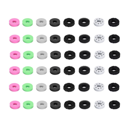 Ruimou 48 Pcs Aim Assist Target Motion Control Sponge Rings,Game Handle Buffer Precision Rings,Compatible with PS4/PS5,Xbox Series X/S,Switch Pro