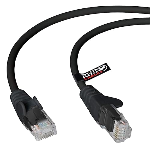 rhinocables CAT 6 High-Speed Gigabit Ethernet Cable - Patch Network Lead for LAN| Snagless UTP with LSZH Jacket | RJ45 Connector - Internet, Router
