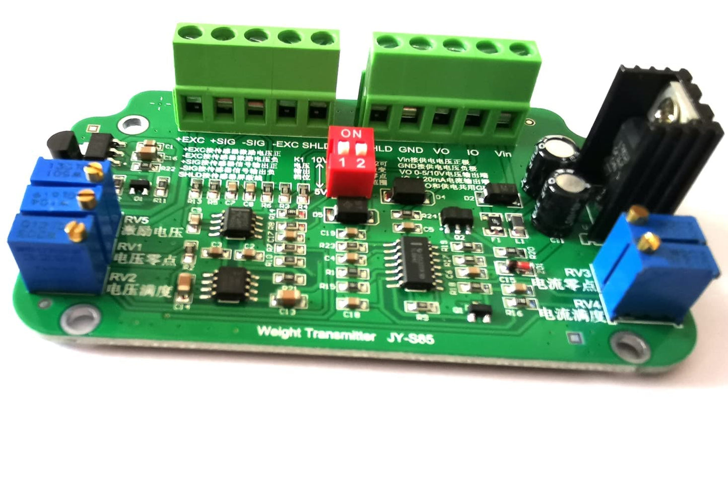 JY-S85 Weighing Scale Load Cell Amplifier Current Converter Weight Transmitter 24Vdc Supply 0-5V 0-10V 4-20mA Output Upgraded JY-S85